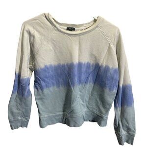 Rails‎ S Multicolor Tie-Dye Pullover Sweatshirt Cotton Blend Blue/White